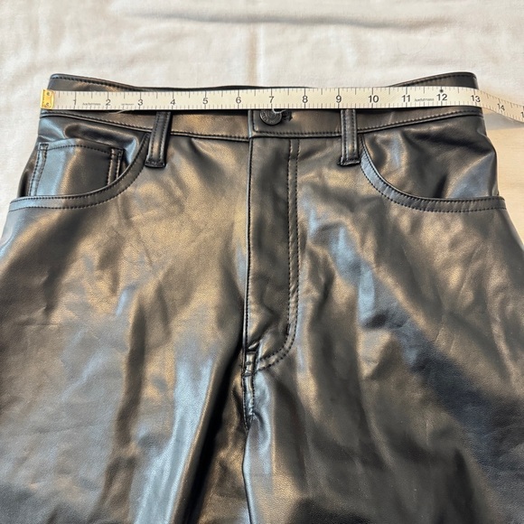 Abercrombie 26 / 2 90’s Straight Ultra High Rise Curve Love Pants Faux Leather - Picture 4 of 9